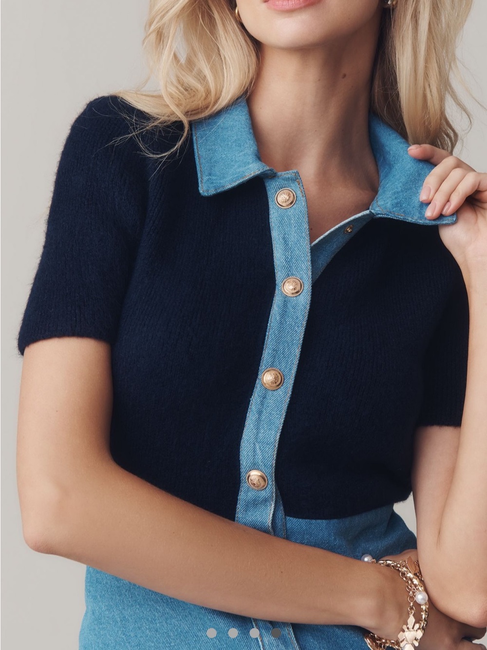 Pilcro Denim Swater Shirt Dress - Size L - BNWT - Picture 4 of 11